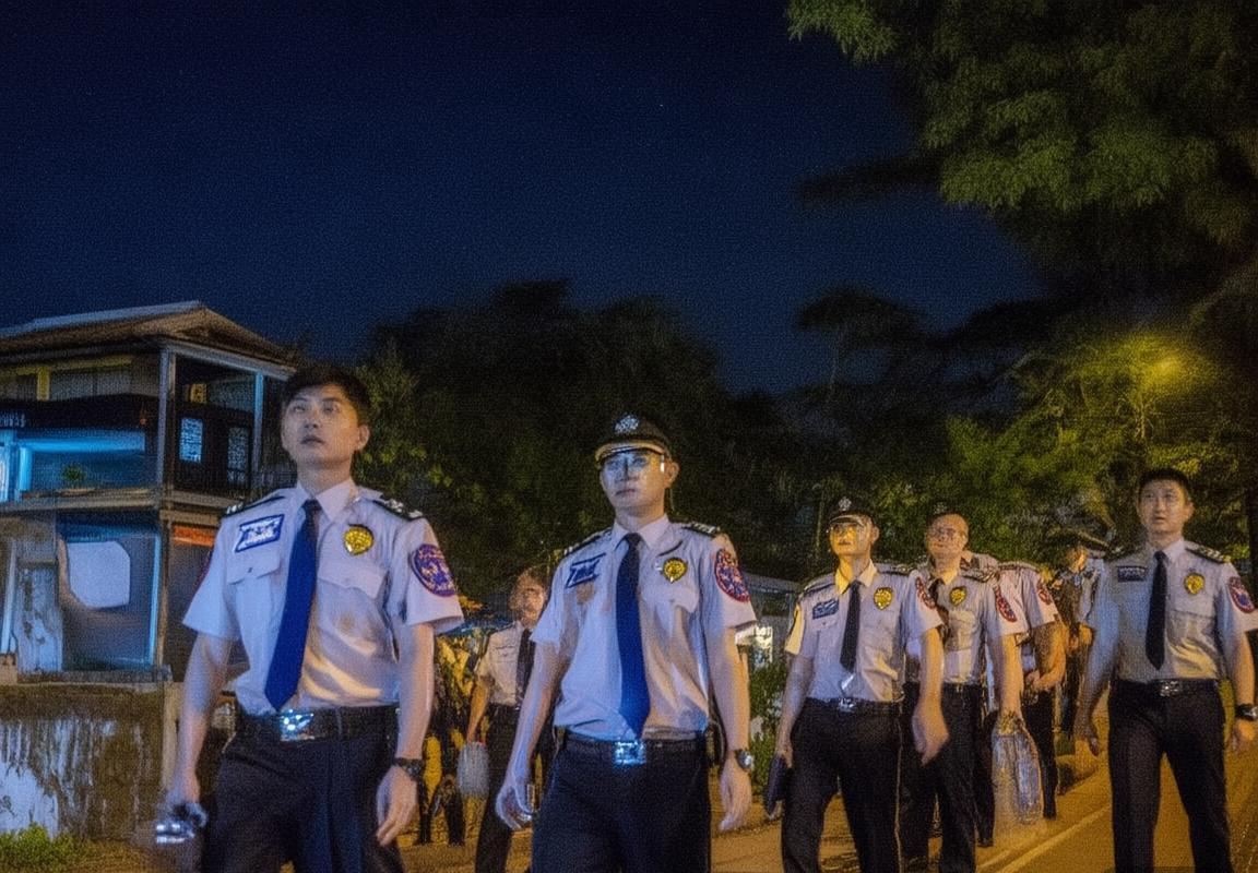 百朋镇联合巡逻队开展禁毒夜巡行动，群防群治守护平安
